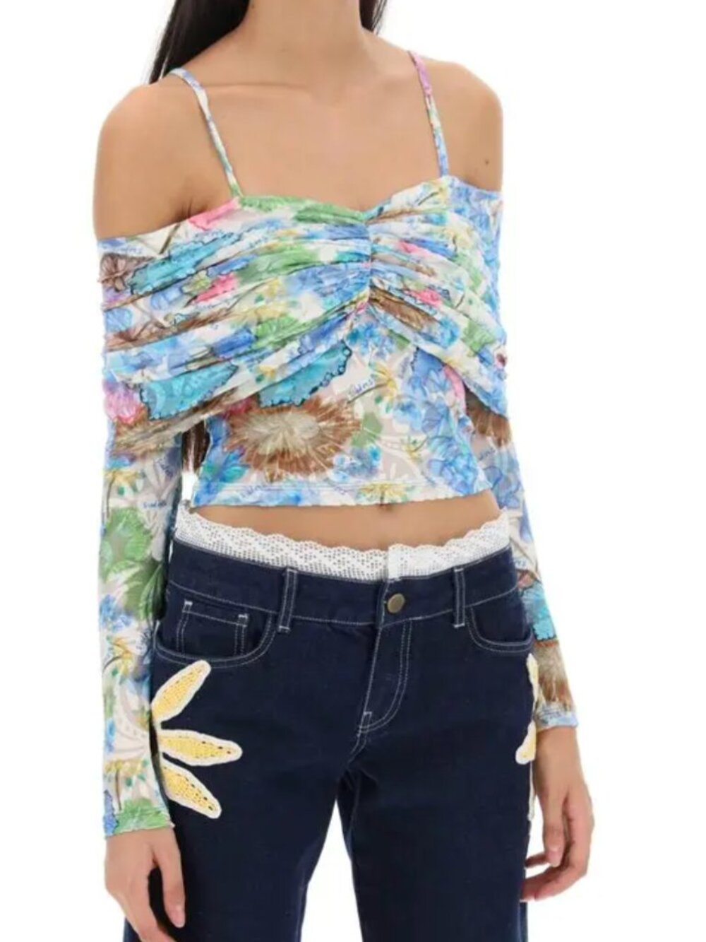SIEDRES Ledi draped crop top - XS